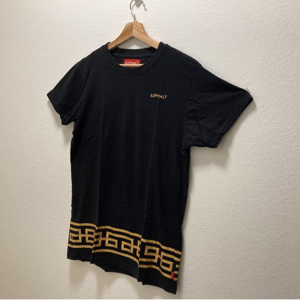 ASPHALT YACHT CLUB RARE 2013 GOLD/BLACK MEDIUM SKATEBOARDING T-SHIRT 100% COTTON